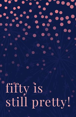 Celebratory Fireworks Design for Milestone Fifty - Download Free Stock Templates Pikwizard.com