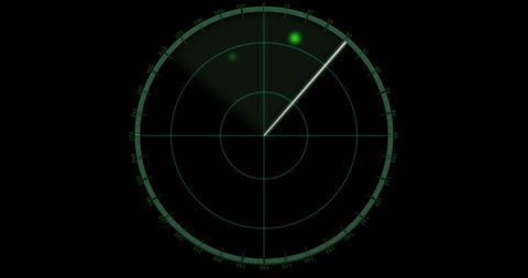 Radar Screen with Moving Blips on Black Background - Download Free Stock Images Pikwizard.com