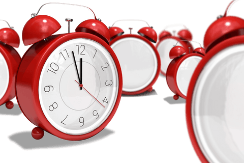 red alarm clocks on transparent background signify time awareness - Download Free Stock Videos Pikwizard.com