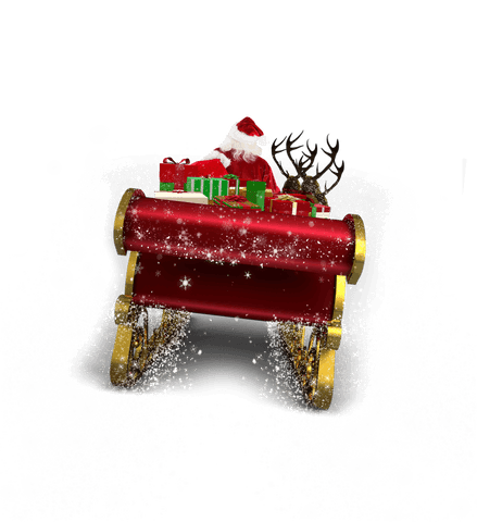 transparent christmas sled with santa claus and gifts - Download Free Stock Videos Pikwizard.com