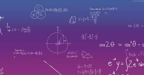 abstract mathematical equations on gradient background - Download Free Stock Images Pikwizard.com