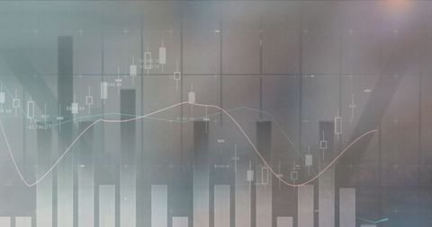 futuristic financial data analysis over skyline - Download Free Stock Images Pikwizard.com