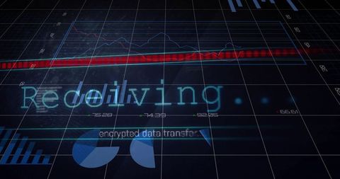 Holographic Cybersecurity Dashboard Displaying Red Heatmap and Cyan Analytics HUD Interface