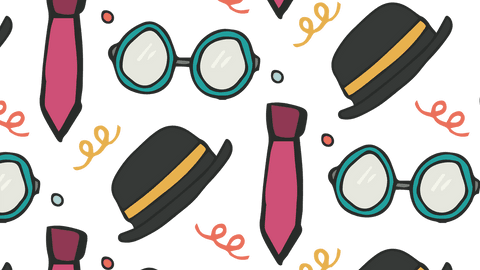 Playful Retro Accessories Pattern on Transparent Background - Download Free Stock Videos Pikwizard.com