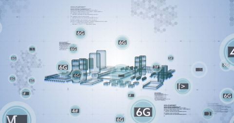 6g network infographic representing advancements in global communication