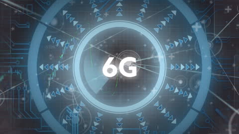 Futuristic 6G Network Technology Interface Display