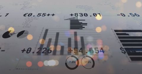 Global Financial Data Overlapped with Urban Lights Concept - Download Free Stock Images Pikwizard.com