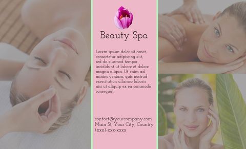 Tranquil Beauty Spa Layout for Relaxation and Self-Care Marketing