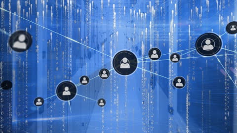 Digital Network Connections in Virtual Server Room