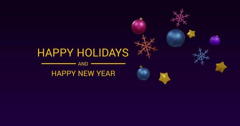 Festive Christmas New Year Holiday Greetings on Purple Background - Download Free Stock Images Pikwizard.com