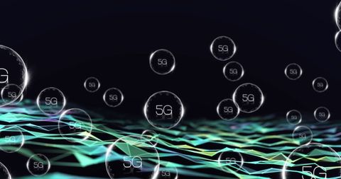 Digital 5G Network Concept Visualization