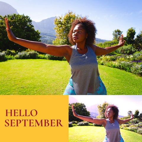 motivational fitness exercise outdoors for september - Download Free Stock Templates Pikwizard.com