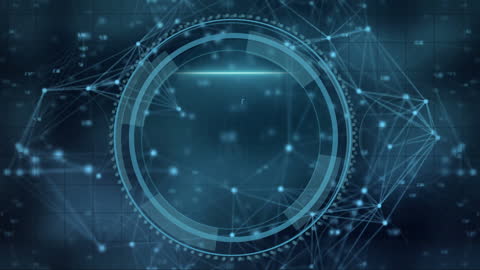 Futuristic Cyber Security Concept with Data Network Overlay