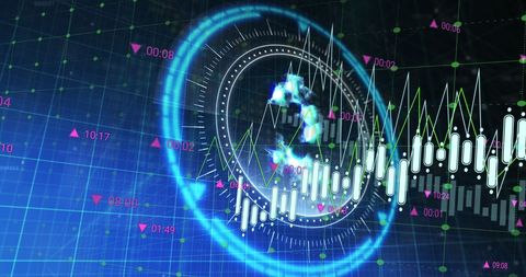 Digital Interface with Financial Data Processing Chart - Download Free Stock Images Pikwizard.com