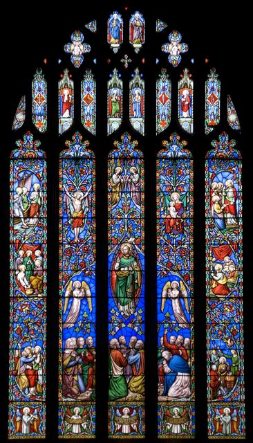 Low Angle View of Stained Glass Window - Download Free Stock Photos Pikwizard.com