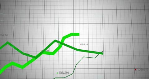 Dynamic Green Line Graph on Data Grid Background - Download Free Stock Images Pikwizard.com