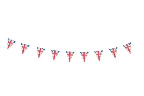 uk flag bunting garland with transparent background - Download Free Stock Videos Pikwizard.com