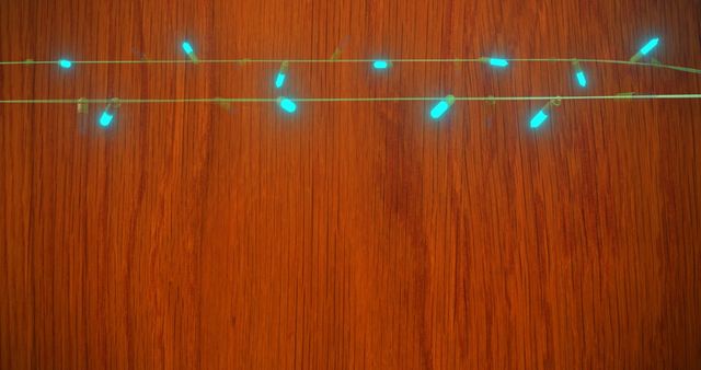 Flickering Fairy Lights on Wooden Wall with Copy Space - Download Free Stock Images Pikwizard.com