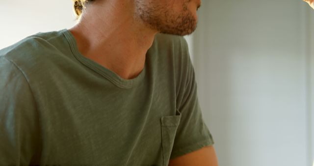 Young Man Drinking Coffee in Morning Sunlight - Download Free Stock Images Pikwizard.com