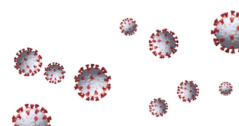 Macro Coronavirus Covid-19 Cells on White Background - Download Free Stock Images Pikwizard.com