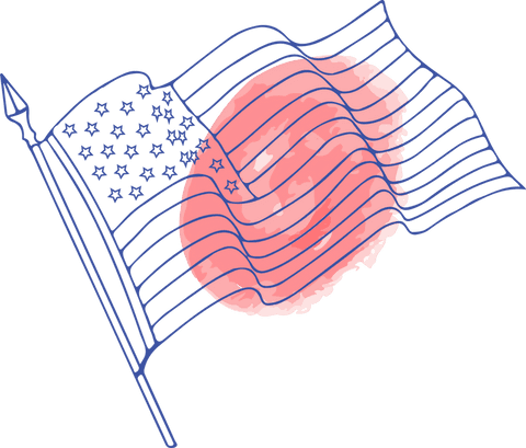 Transparent Abstract Patriotic Flag Illustration with Pink Accent - Download Free Stock Videos Pikwizard.com