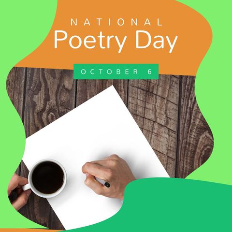 celebrating national poetry day with writing and coffee - Download Free Stock Templates Pikwizard.com