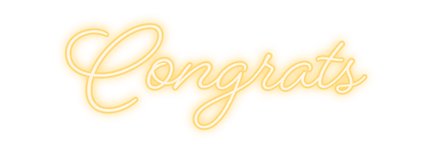 Elegant cursive congrats text overlay with yellow fill