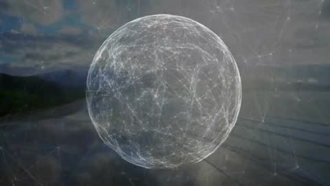 Futuristic Energy Flow in Solar Farm Network Sphere