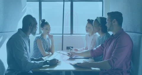 Diverse Business Team Discussing Online Security Strategies