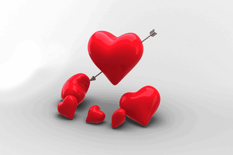 Red Hearts with Arrow on Transparent Background Love Illustration - Download Free Stock Videos Pikwizard.com