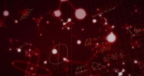 Mathematical Formulas Intertwined with Virus Imagery