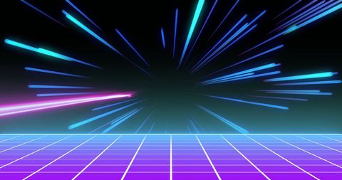 futuristic neon light beams over grid background - Download Free Stock Images Pikwizard.com