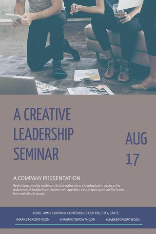 Creative Leadership Seminar Promotional Design - Download Free Stock Templates Pikwizard.com
