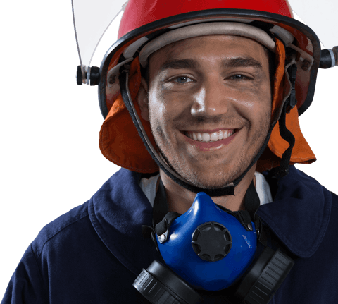 happy caucasian firefighter in uniform with safety gear on transparent background - Download Free Stock Videos Pikwizard.com