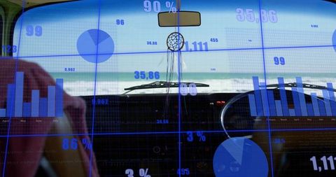 Augmented Reality Driving Information Viewing Through Beachside Car