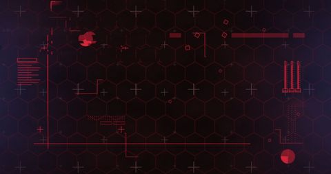 Futuristic Digital Interface with Red Network Grid - Download Free Stock Images Pikwizard.com