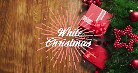 Christmas Gifts and Decorations with Festive Greeting - Download Free Stock Images Pikwizard.com