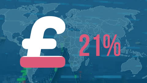 British Pound Exchange Rate Visualization with Global Map Background