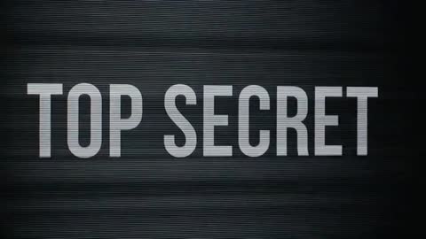 Displaying TOP SECRET on Flickering VHS Monitor with Scanlines, Grain and CRT Vignette