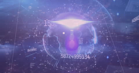 Global Connections and Data Processing Animation