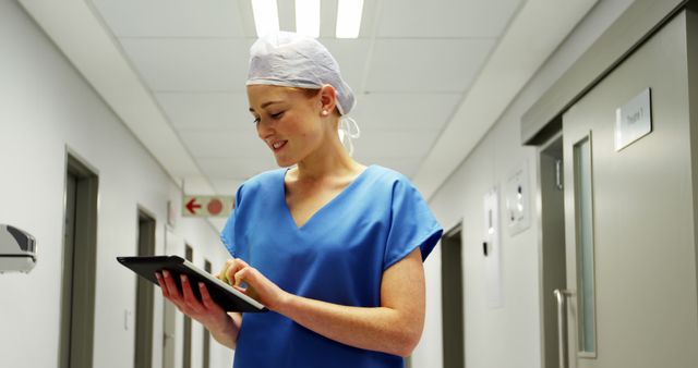 Nurse using digital tablet in hospital - Download Free Stock Photos Pikwizard.com