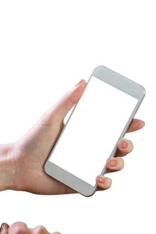 Female Hand Holding Smartphone on Transparent Background - Download Free Stock Videos Pikwizard.com