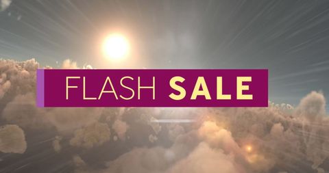 Dramatic Flash Sale Announcement with Sunny Backdrop - Download Free Stock Images Pikwizard.com
