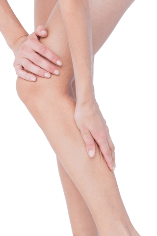 woman touching leg muscles on transparent background - Download Free Stock Videos Pikwizard.com