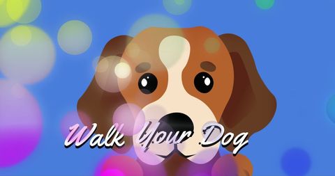 Dog Cartoon with Inspirational Slogan on Abstract Background - Download Free Stock Images Pikwizard.com