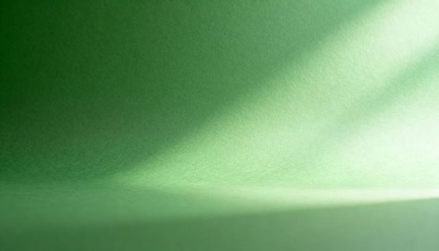 Curved Green Textured Backdrop with Soft Light Gradient, Matte Grain and Minimal Abstract Space