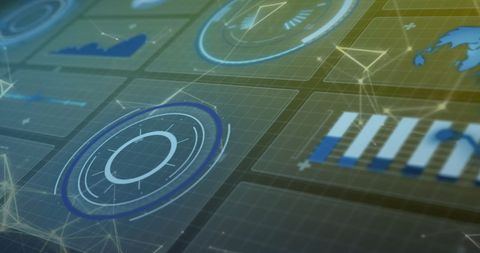 Digital Data Display with Holographic Interface Elements - Download Free Stock Images Pikwizard.com
