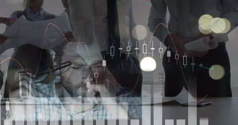 business team analyzing financial data trends and projections - Download Free Stock Images Pikwizard.com
