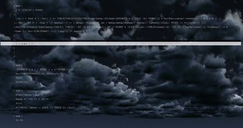 Surreal Stormy Sky with Faint Code Overlay - Download Free Stock Images Pikwizard.com