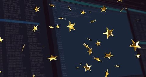 Golden Stars Illuminate Coding on Dark Monitors